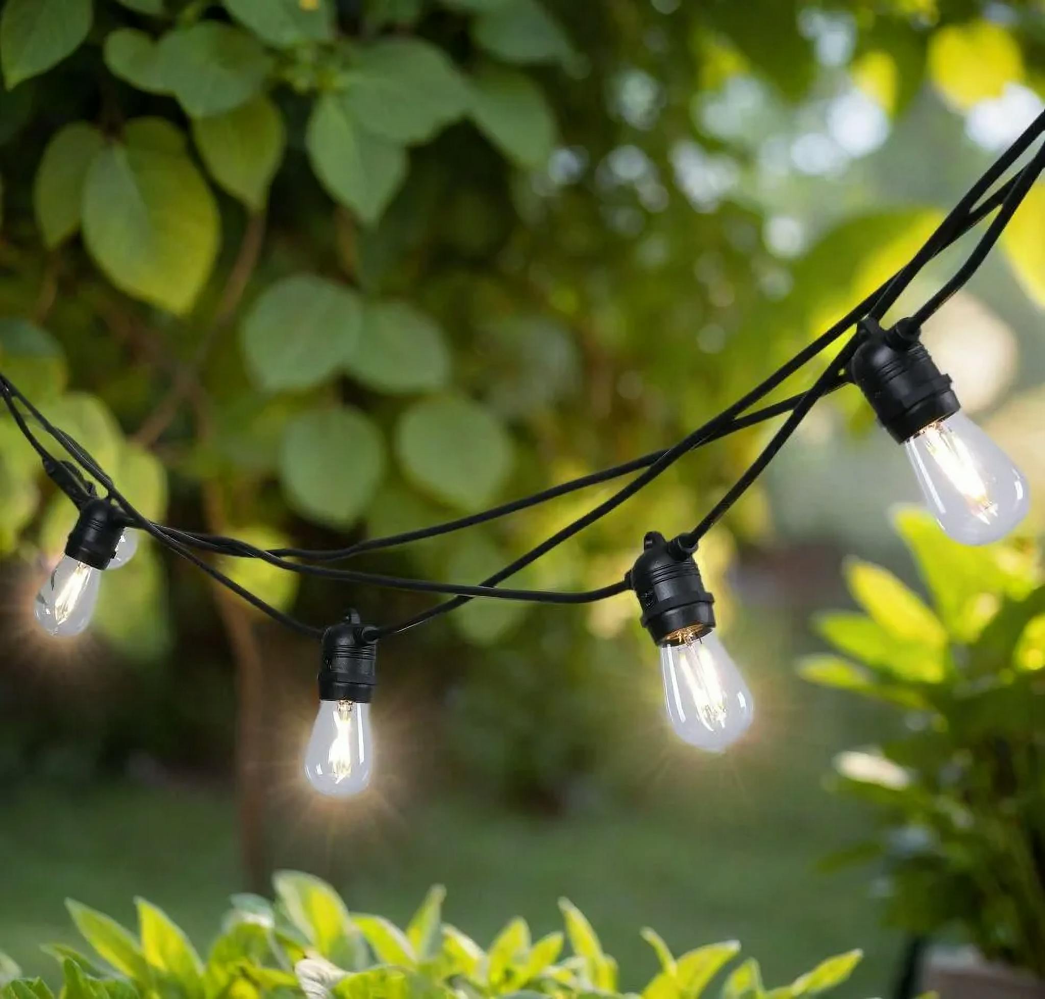 Premium Prikkabels voor buiten - Buitenverlichting 15-100 meter met vervangbare E27 LED-lampen