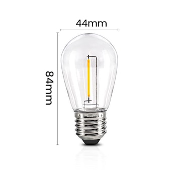 E27 LED-lampe Dæmpbar 2W - Varmhvid - 2200K