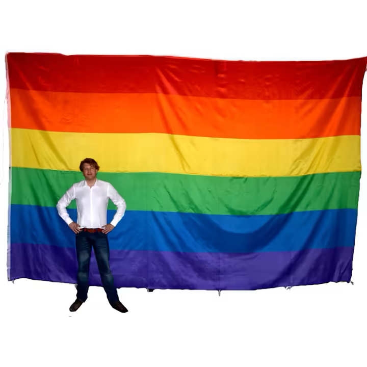 Flagga flaggstång PRIDE 300 x 450 cm