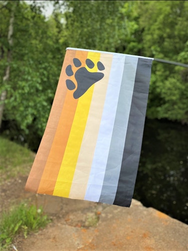 Flagga på pinne 40 x 60 cm BJÖRN