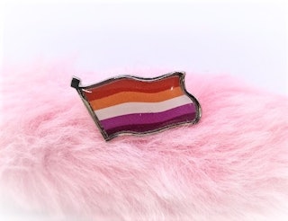 Pin liten flagga LESBIAN SUNSET