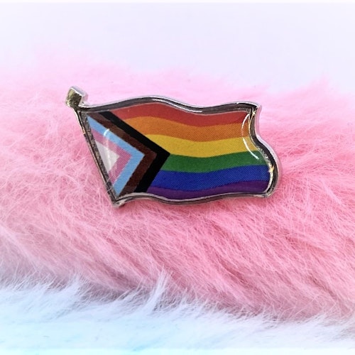 Pin liten flagga PROGRESSIVE PRIDE