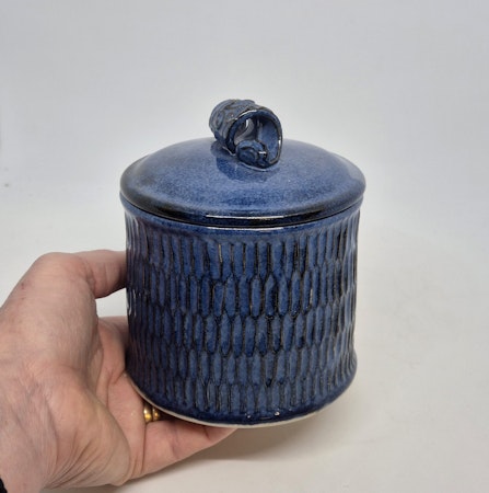 Skål med lock "djup blå