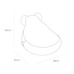 Meow saccosäck sittsäck Teddy boucle vit