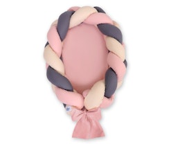 Babynest Beige-Pastel Rosa-Antracit