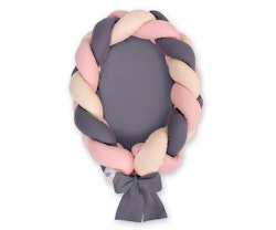 Babynest Beige-Pastel Rosa-Antracit