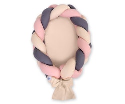 Babynest Beige-Pastel Rosa-Antracit