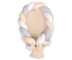 Babynest Vit-Grå-Beige