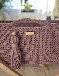 Moseskorg Boho Handmade Mauve