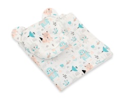 Kudde Nalle och Täcke, Bäddset - Blue Teddy Bears
