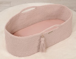 Dra-på-lakan till Moseskorg - Pastel Rosa