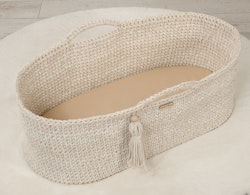 Dra-på-lakan till Moseskorg - Beige