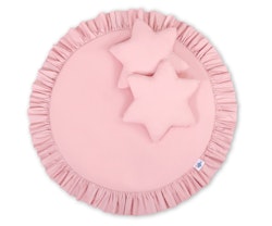 Lekmatta med volang pastel rosa