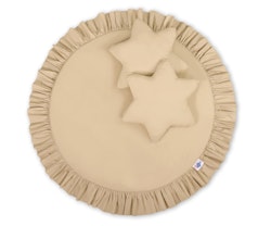 Lekmatta med volang beige
