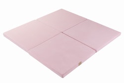 Meow barnmatta 120x120cm sammet ljusrosa