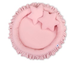 Lekpöl med volang pastel rosa