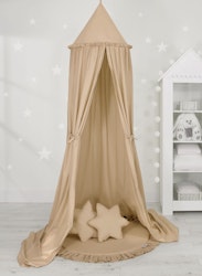 Sänghimmel i bomull till barnrummet - Beige
