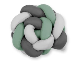Spjälsängsskydd flätad Pastel Grön-Grå-Antracit