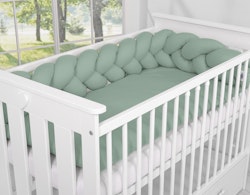 Spjälsängsskydd flätad Pastel Grön