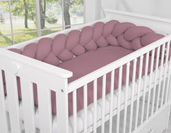 Spjälsängsskydd flätad Pastel Lila