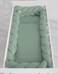 Spjälsängsskydd flätad XXL Pastel Grön