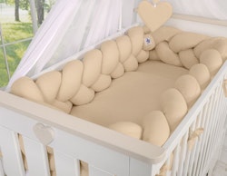 Spjälsängsskydd flätad XXL Beige