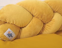 Spjälsängsskydd flätad Minky Mustard