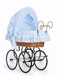 Lyxig Retro Babykorg, Blå & Svart