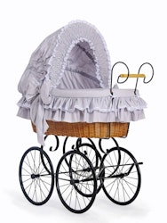 Lyxig Retro Babykorg, Grå & Svart