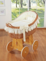 Babykorg, Moseskorg Aurelia, Vit & Brun