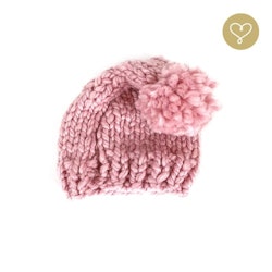 Lulu Dolls, vintermössa med pompom, rosa