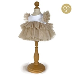 Lulu Dolls, klänning med tyllkjol, beige