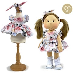 Lullu Dolls, klänning med blommor och pannband