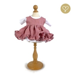 Lullu Dolls, linneklänning med underkjol, rosa