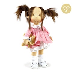 Lullu Dolls, klänning med prickar, rosa