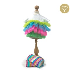 Lullu Dolls, regnbågsklänning med damasker