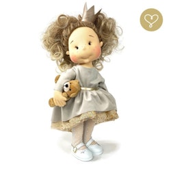 Lullu Dolls, klänning med krona och strumpbyxor