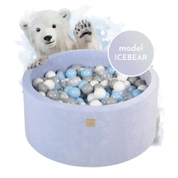 Meow bollhav med 250 bollar velour Icebear