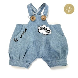 Lullu Dolls, jeansshorts med hängslen