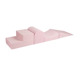 Meow, lekplats, sammet, 4 byggklossar, rosa