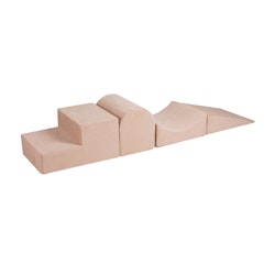 Meow, lekplats, sammet, 4 byggklossar, ecru