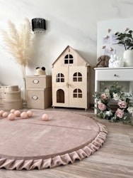 Monio lekmatta med volang velvet beige
