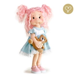 Stor handgjord docka 38 cm Rosa