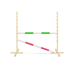 Hopphinder för Hobbyhäst med bommar 120cm - Green & Pink