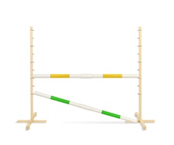Hopphinder för Hobbyhäst med bommar 160cm - Yellow & Green