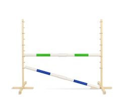 Hopphinder för Hobbyhäst med bommar 160cm - Green & Blue