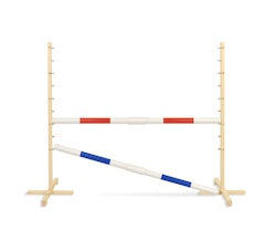 Hopphinder för Hobbyhäst med bommar 160cm - Red & Blue