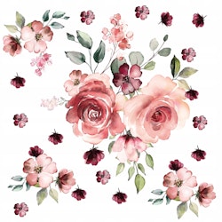 Väggklistermärke blommor