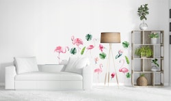 Väggklistermärke flamingos