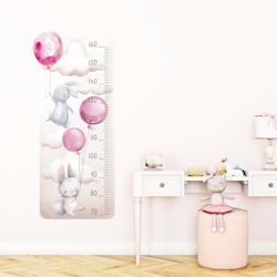 Väggklistermärke höjdmätning ballonger